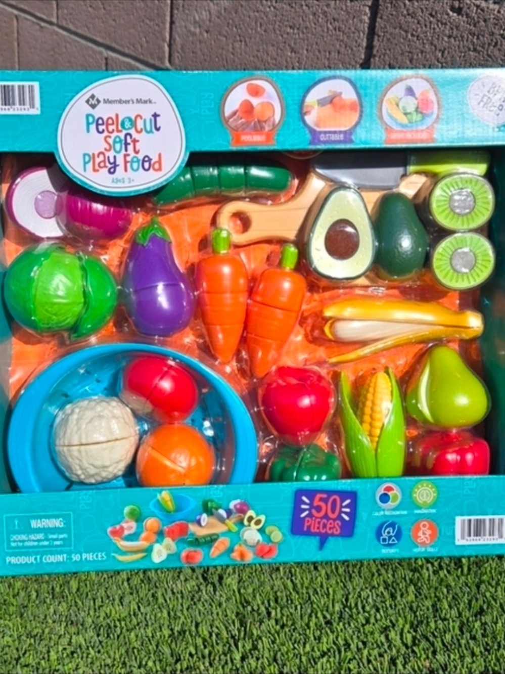 Peel & Cut Soft Play Food Set - Multicolor NEW